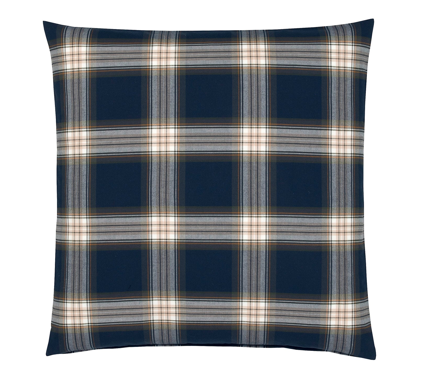 Softflanell Bettwäsche Westminster in Blau Karo Kissen #farbe_Westminster Blau