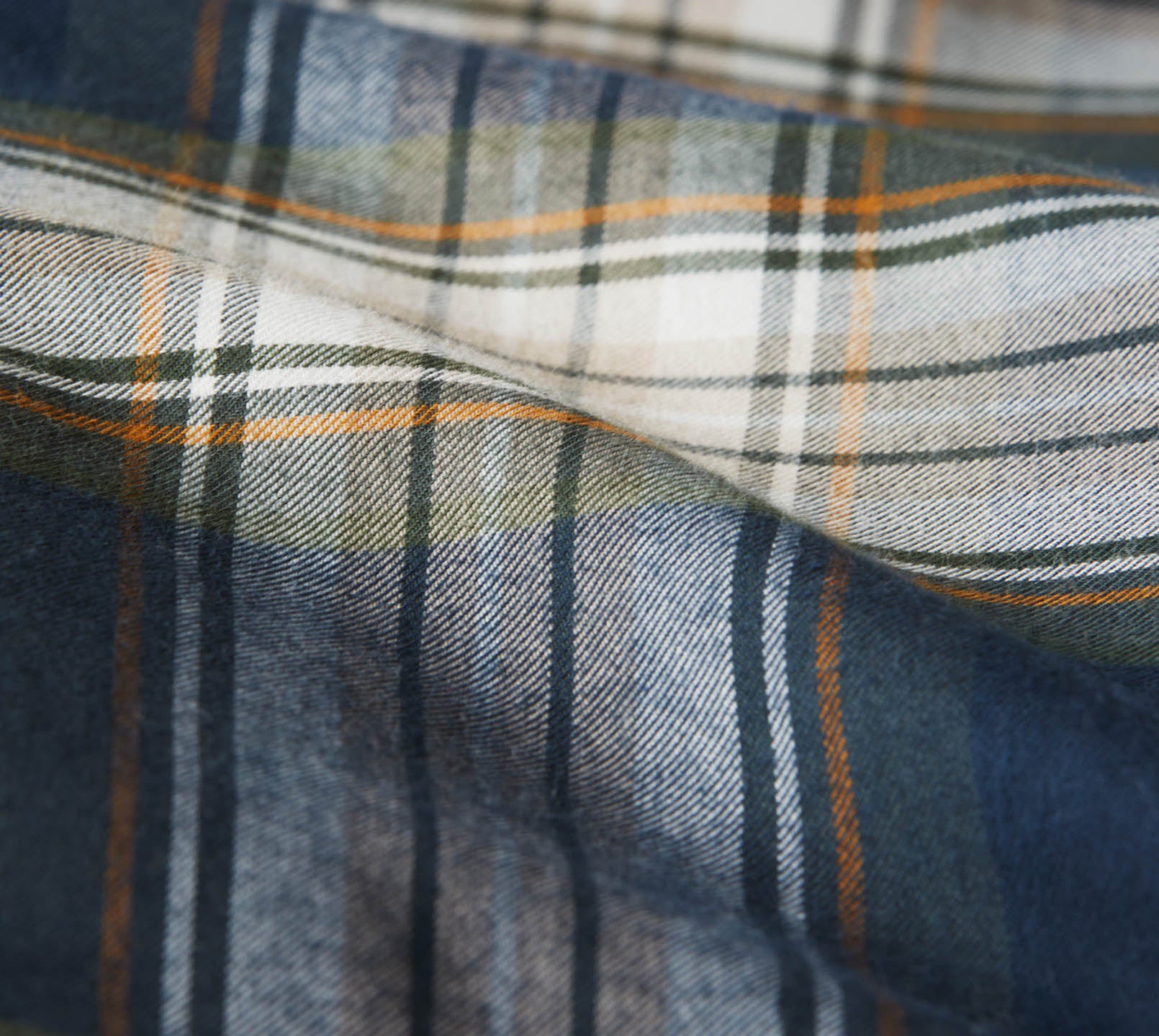 Softflanell Bettwäsche Westminster in Blau Karo Material #farbe_Westminster Blau