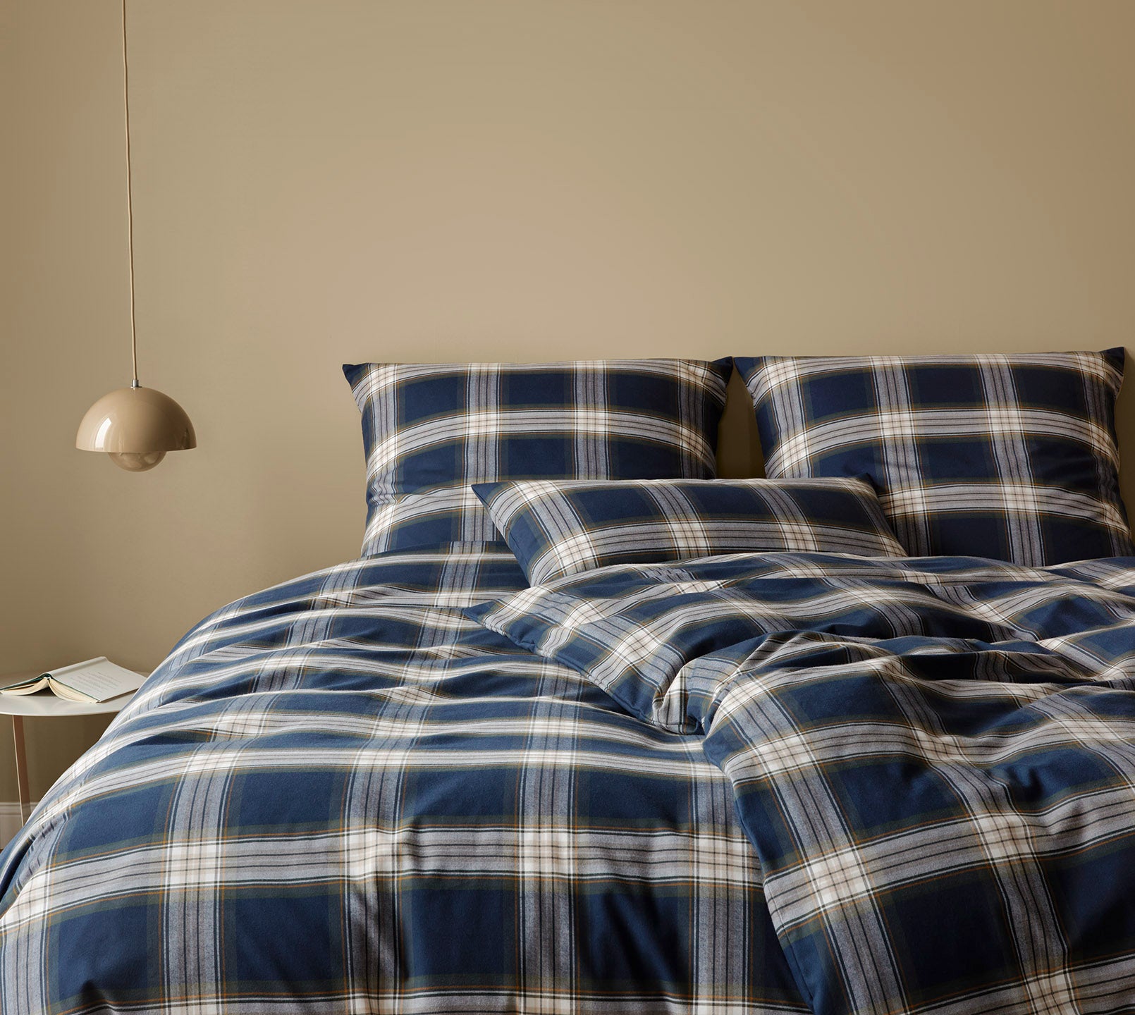 Softflanell Bettwäsche Westminster in Blau Karo Schlafzimmer #farbe_Westminster Blau