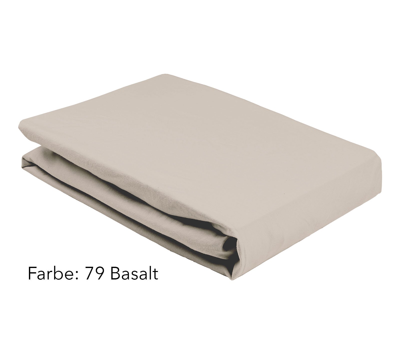 Jersey Spannbettlaken Farbe Graubraun Basalt gefaltet #farbe_Basalt