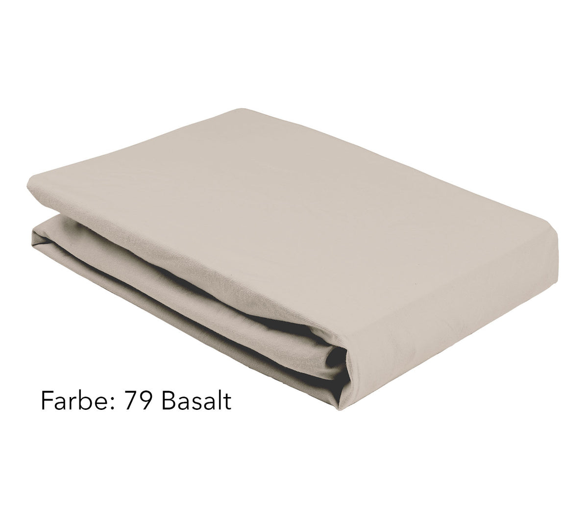 Jersey Spannbettlaken Farbe Graubraun Basalt gefaltet #farbe_Basalt