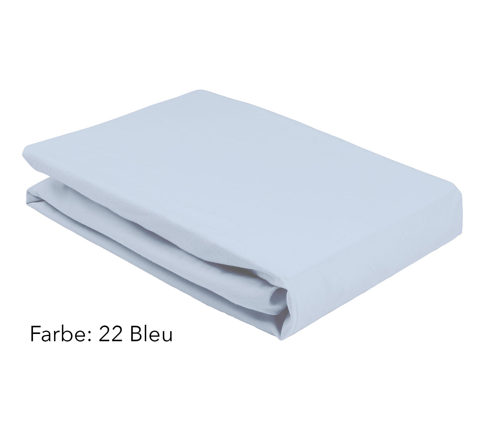 Jersey Spannbettlaken Farbe Blau Bleu #farbe_Softes Jersey Spannbettlaken Bleu