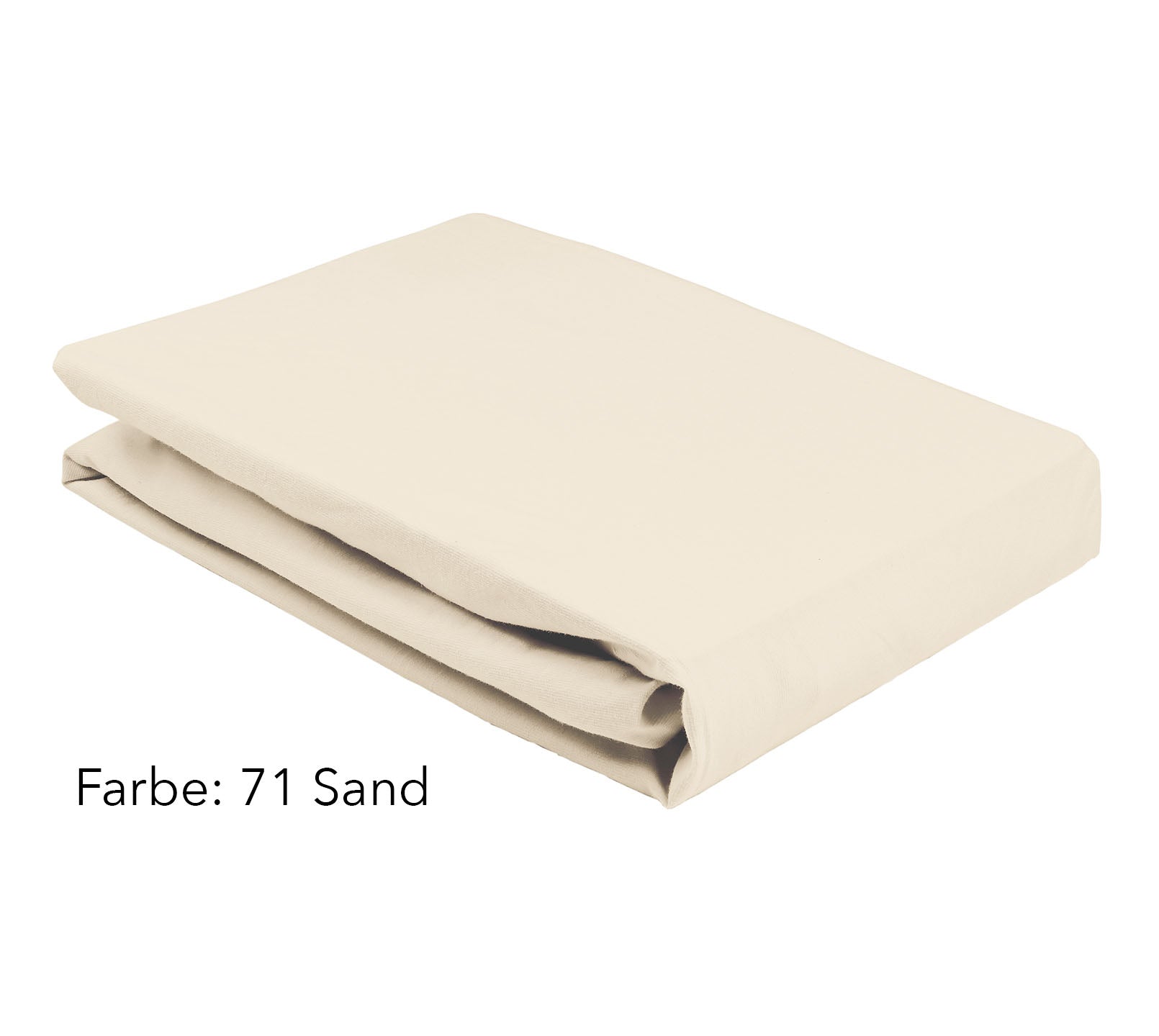 Spannbettlaken Sandfarben Beige #farbe_Softes Jersey Spannbettlaken Sand