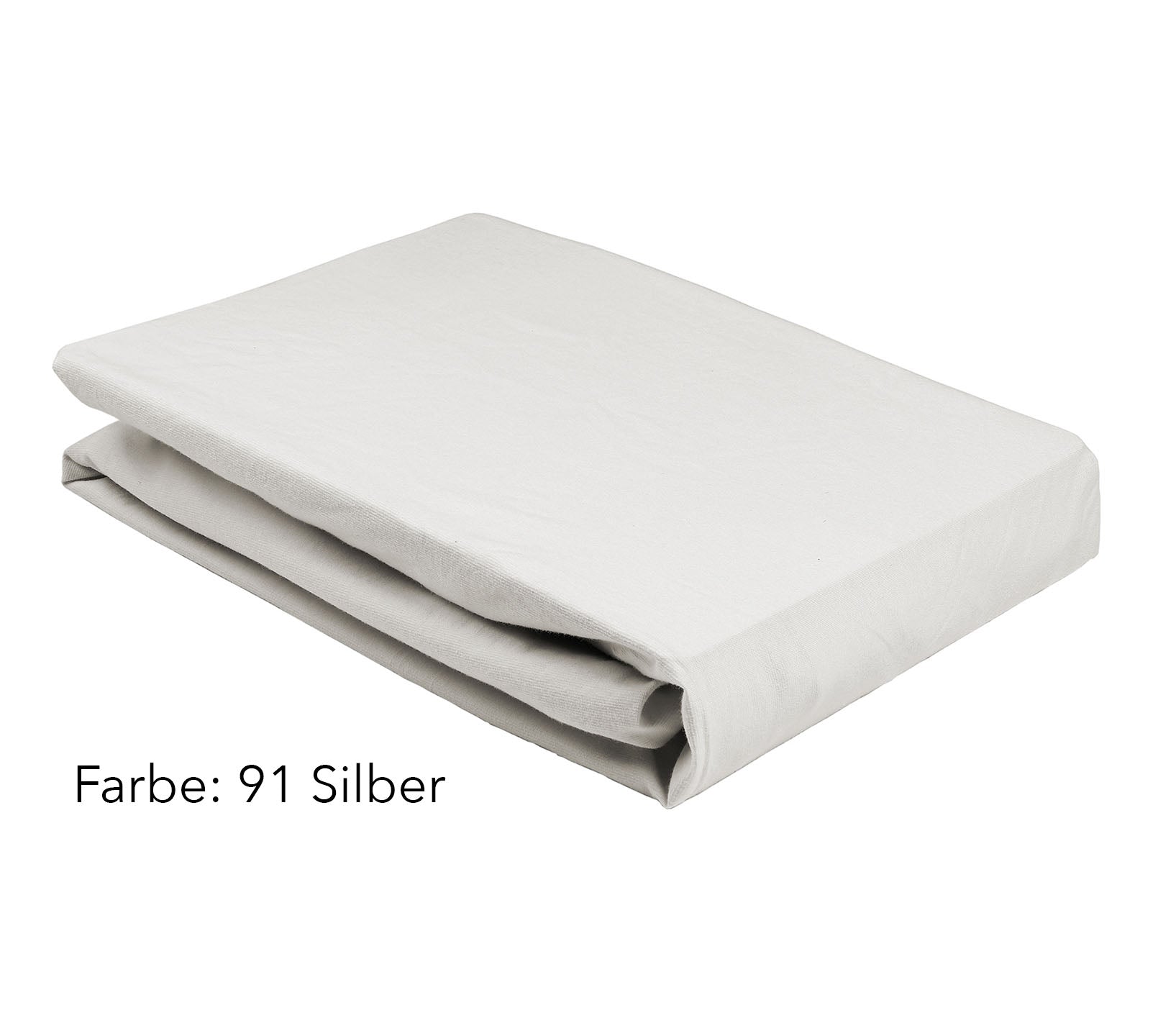 Jersey Spannbettlaken Farbe Silber Grau #farbe_Softes Jersey Spannbettlaken Silber