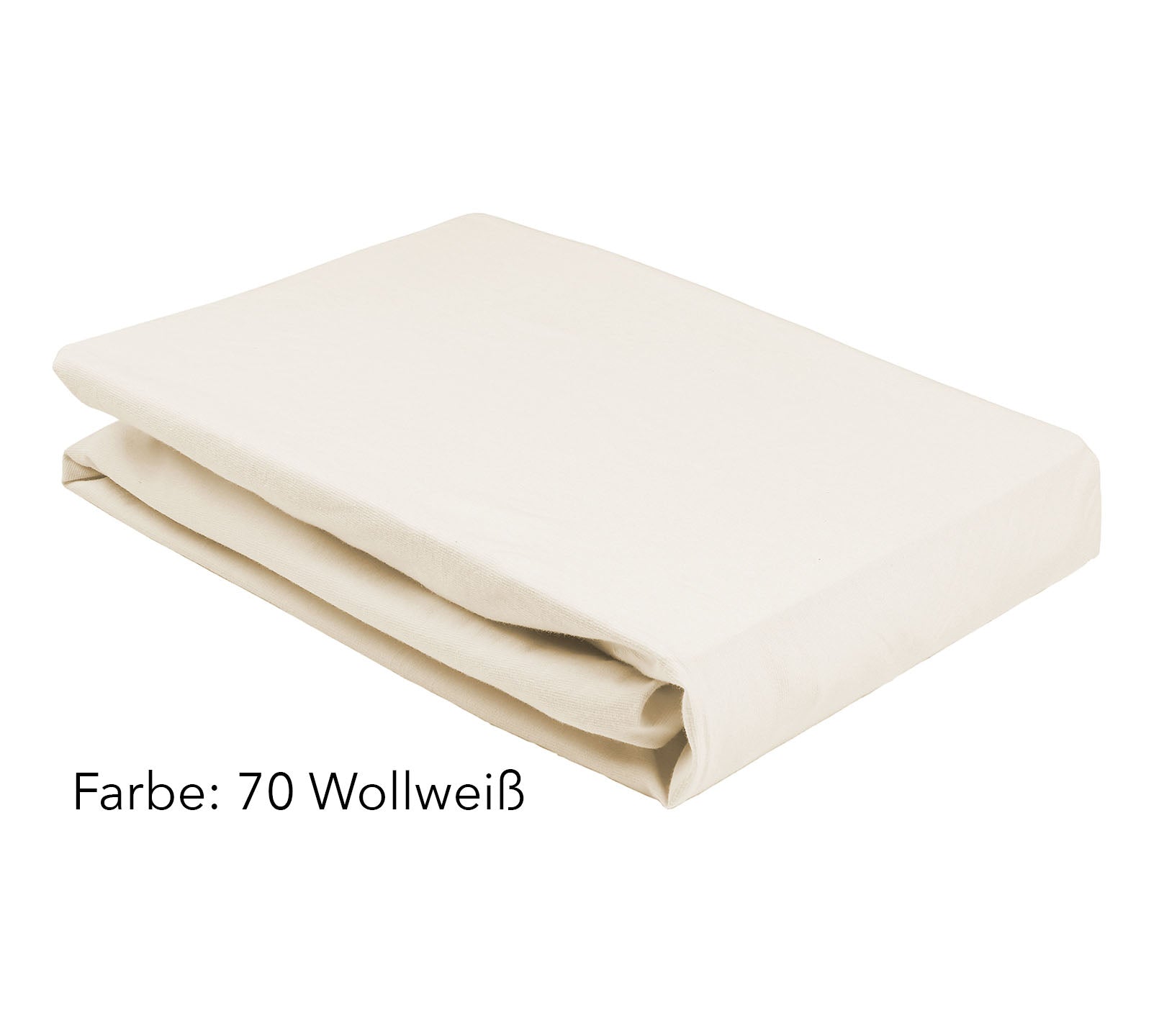 Jersey Softes Spannbettlaken in Wollweiss #farbe_Softes Jersey Spannbettlaken Wollweiß