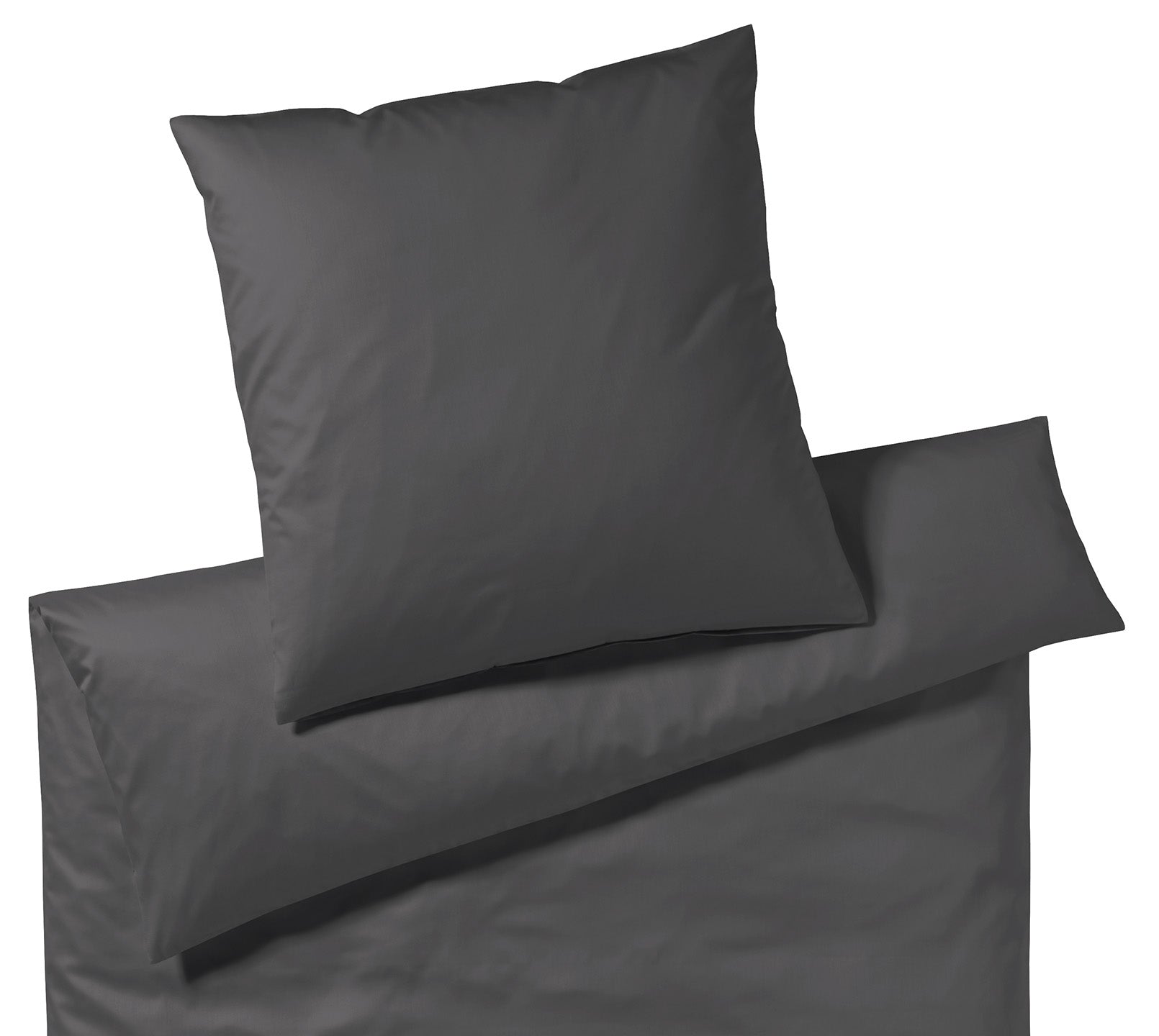 Uni Satin Bettwaesche Solid in Stone Uni Freisteller #farbe_Stone