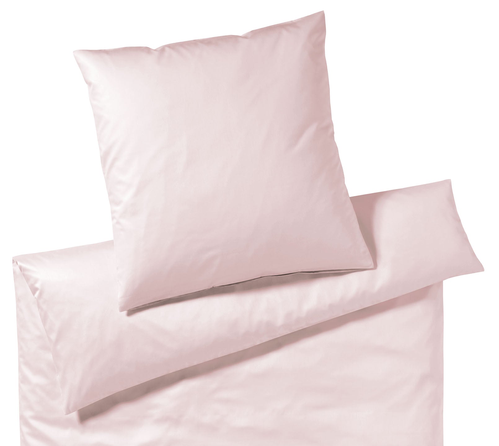 Uni Satin Bettwaesche Solid in Rose Uni Freisteller #farbe_Rose