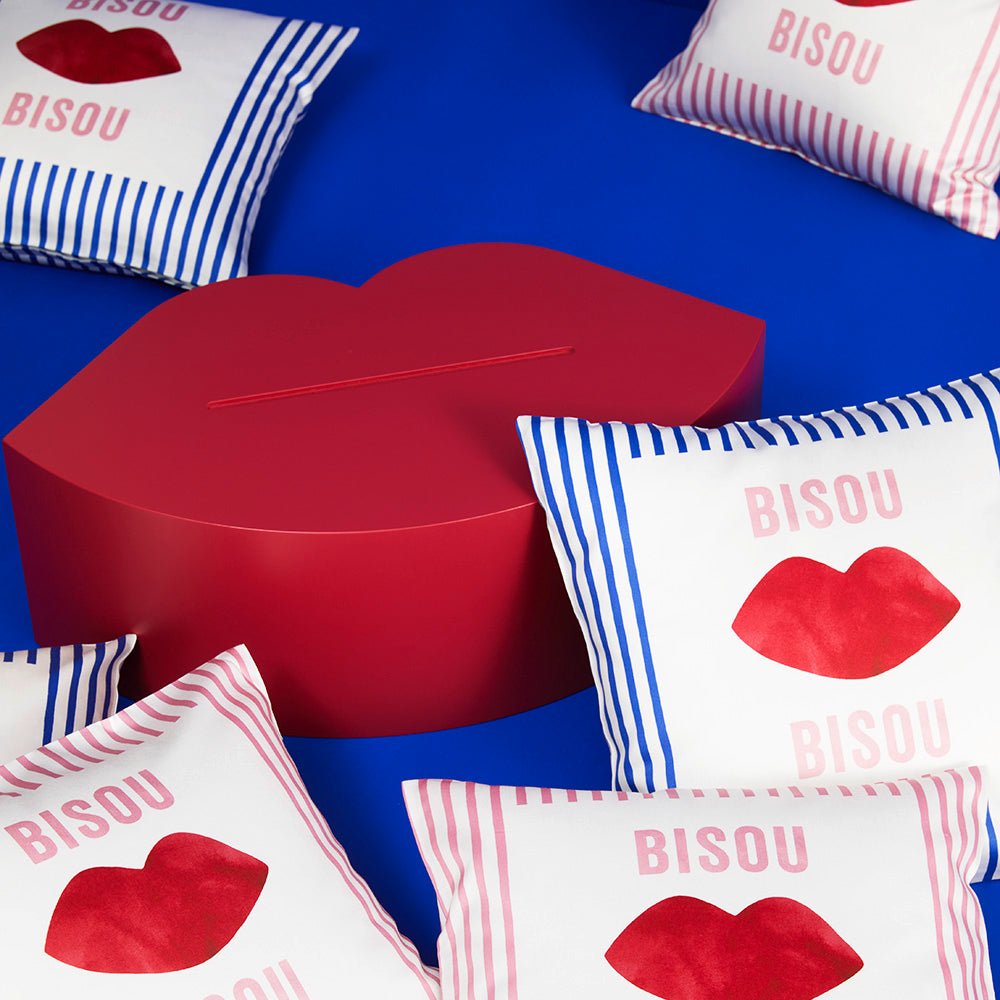 Valentinstag Mix Kissen Bettwäsche Herzen Streifen