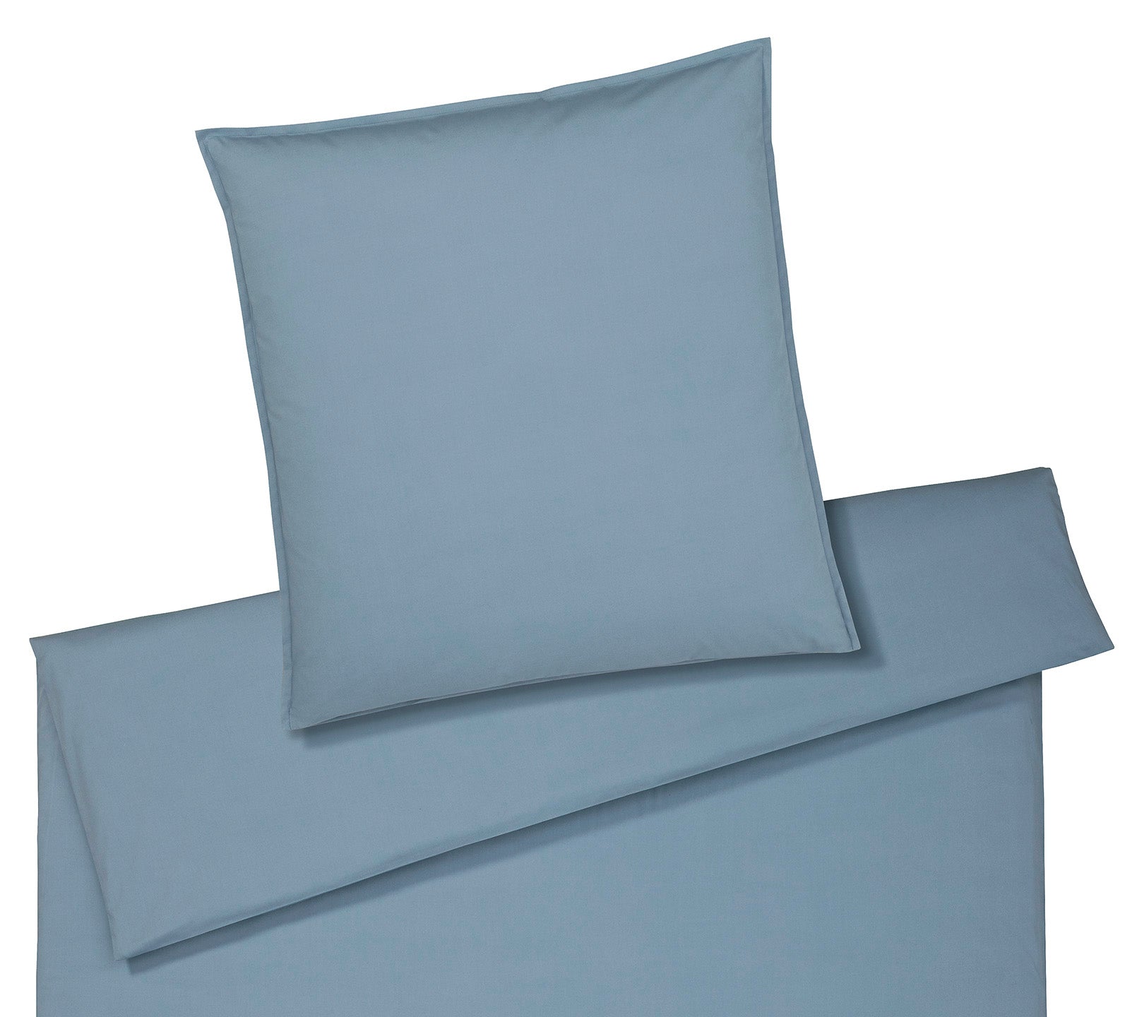 Washed Cotton Bettwaesche Crisp in Blau Freisteller #farbe_#farbe_Crisp Smoke Blue