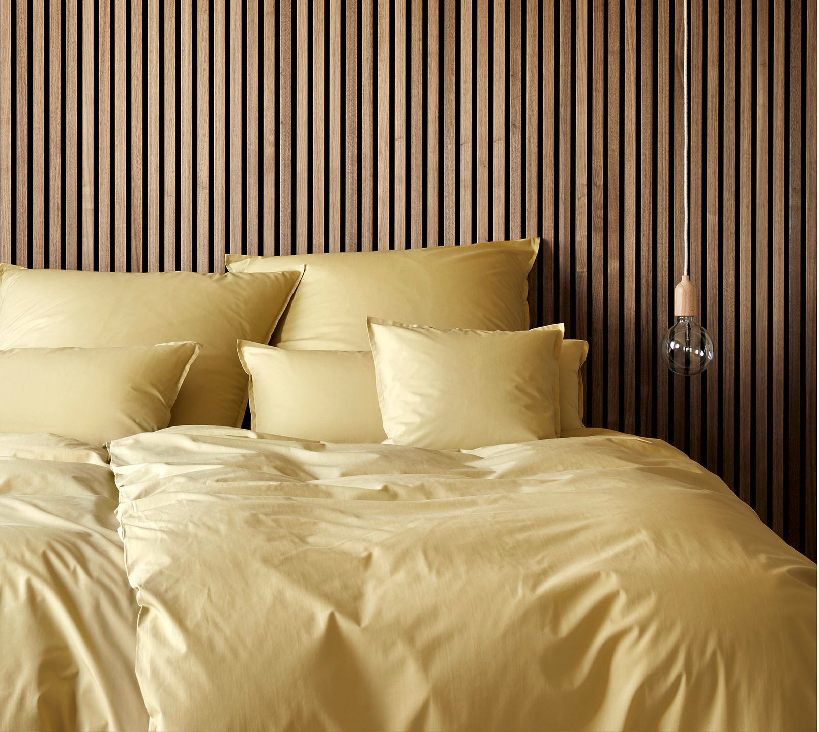 Washed Cotton Bettwaesche Crisp in Gelb Schlafzimmer #farbe_Crisp Flachs