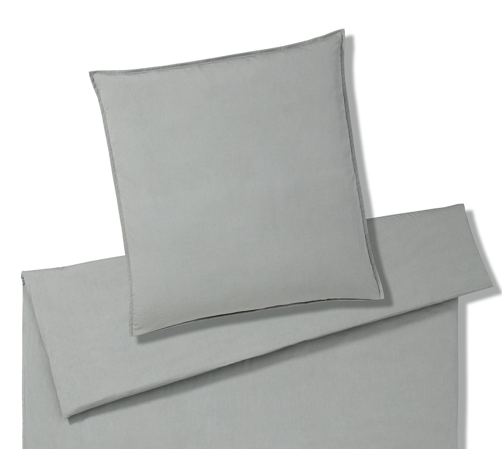 Washed Cotton Bettwaesche Crisp in Hellgrau Freisteller #farbe_Crisp Stone