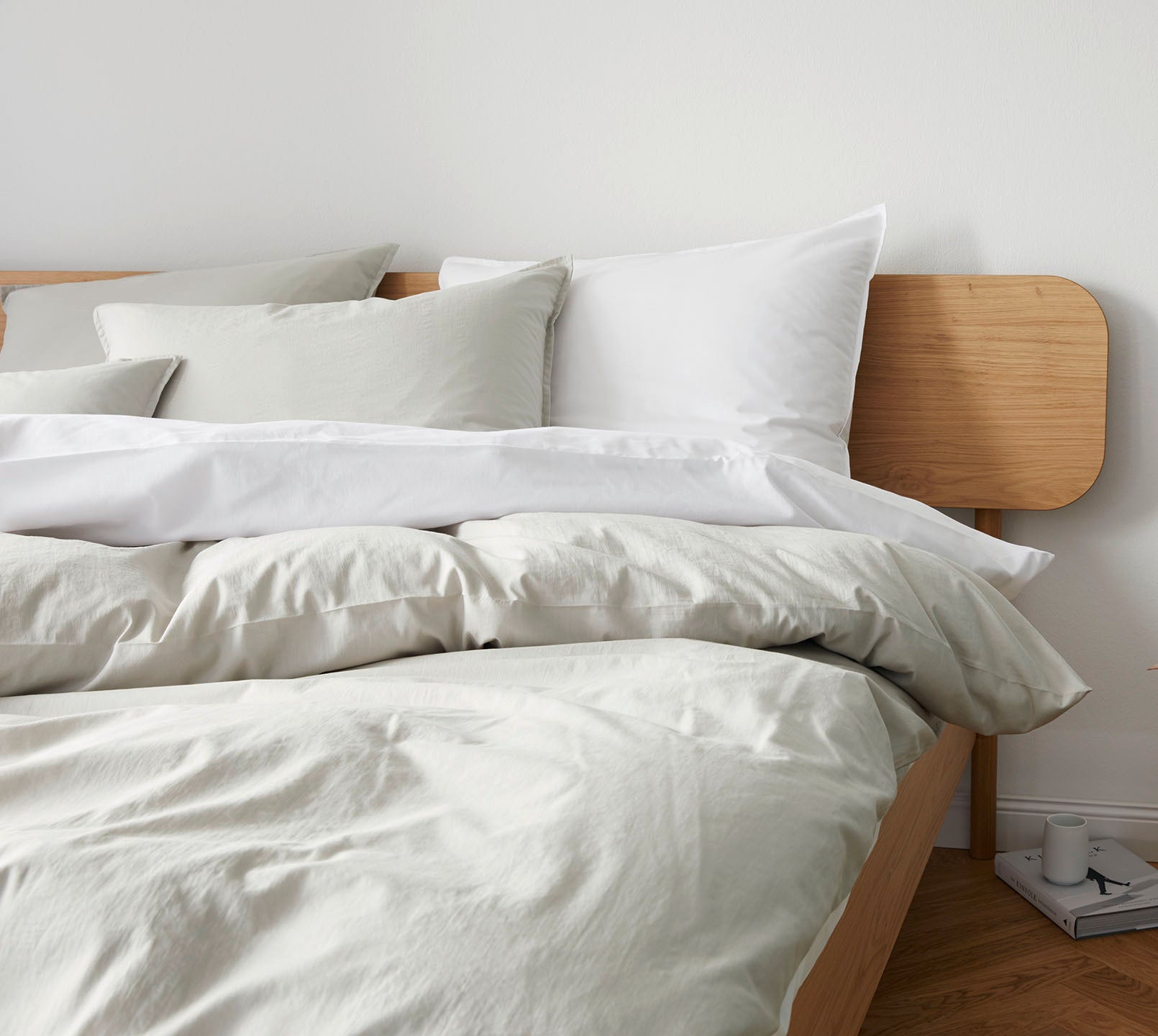 Washed Cotton Bettwaesche Crisp in Weiss Detailmix #farbe_Crisp Weiß