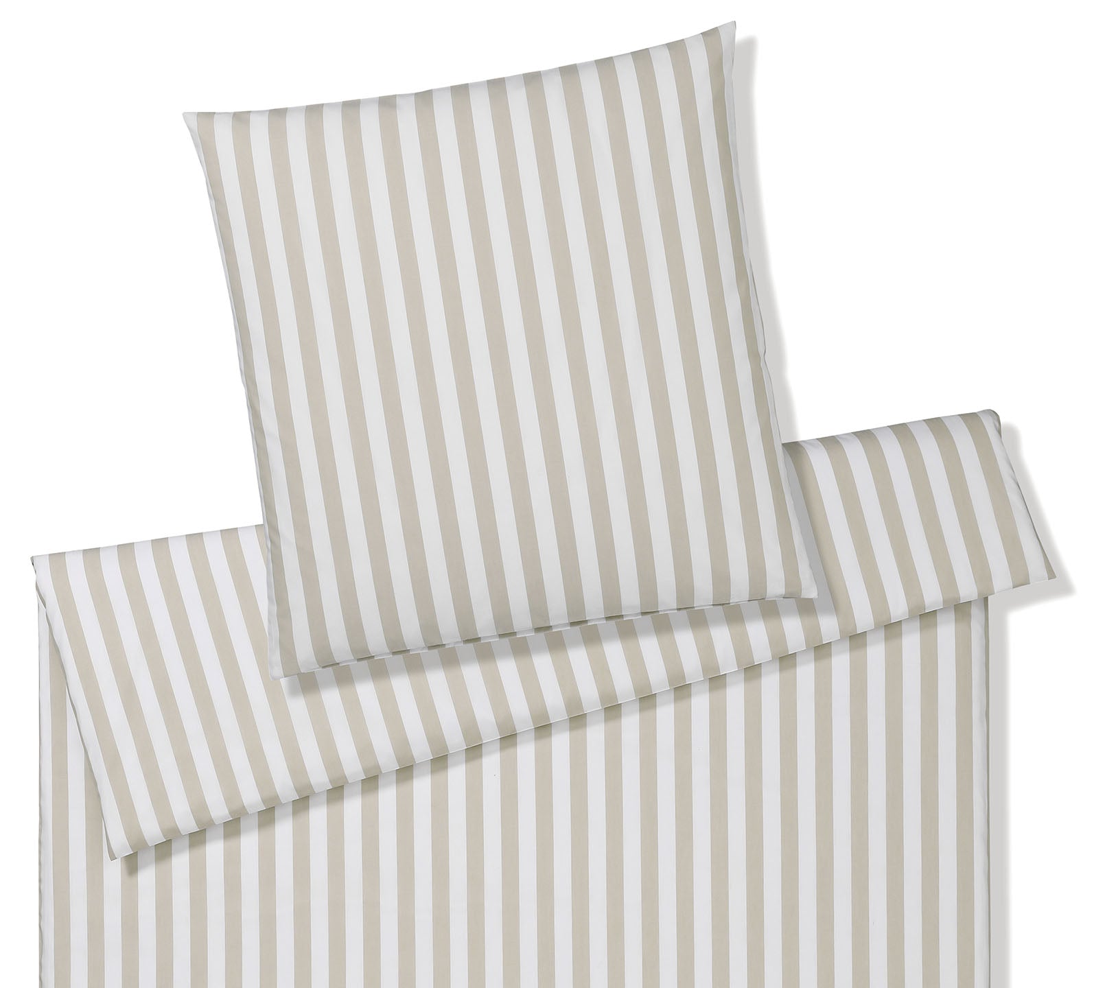 Web Perkal Bettwaesche Lido in Beige Streifen Freisteller #farbe_Lido Clay