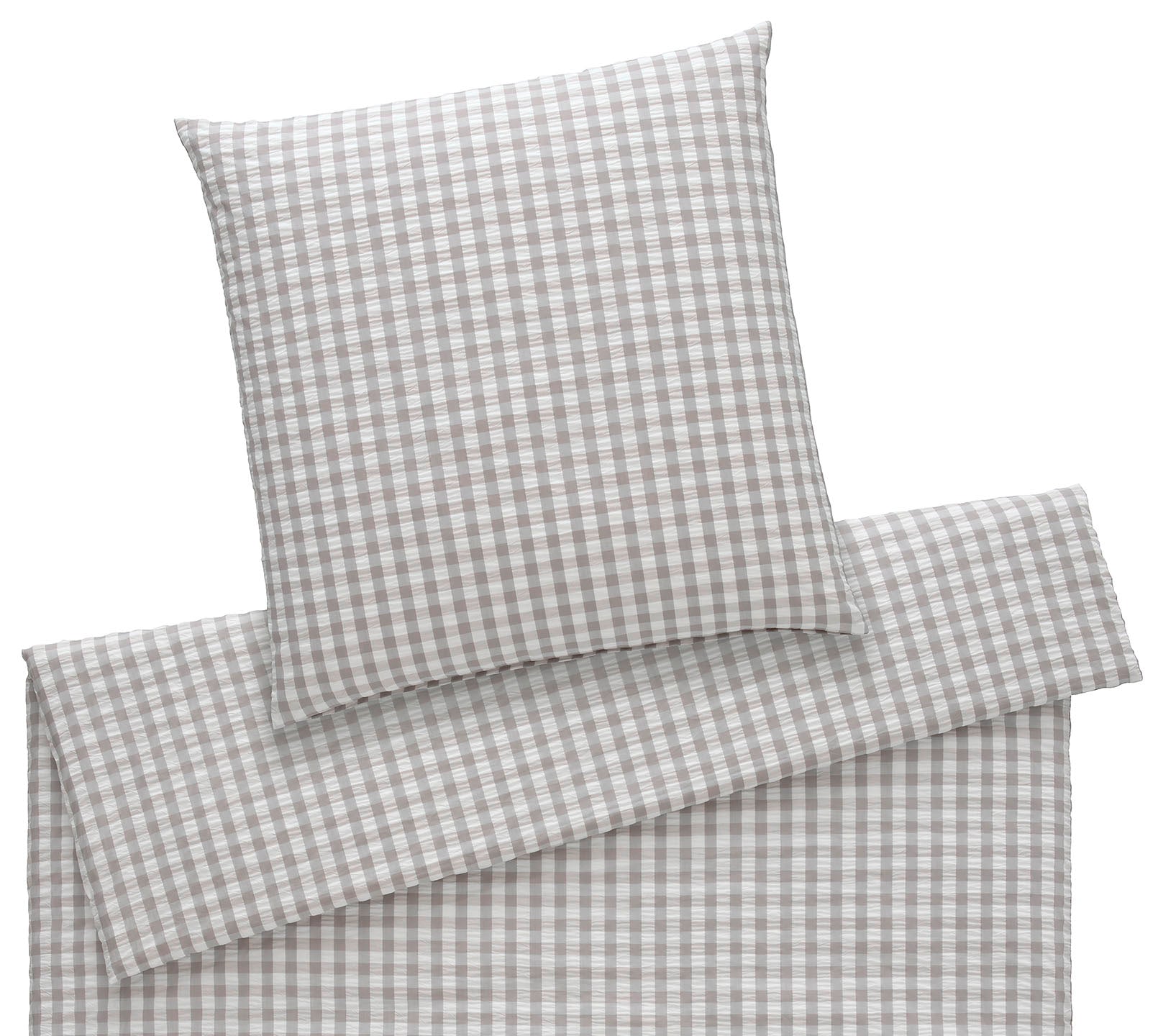 Web-Seersucker Bettwäsche Lilly in Graphit Karo Freisteller #farbe_Lilly Graphit