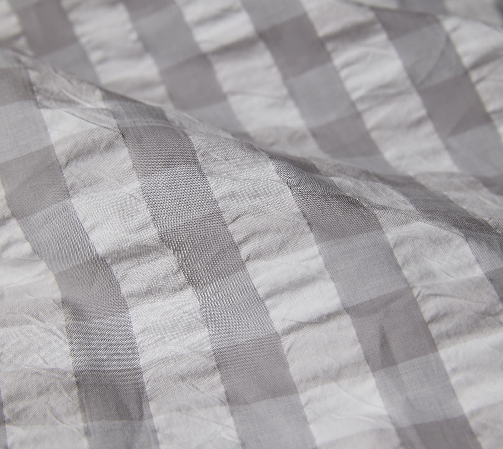 Web-Seersucker Bettwäsche Lilly in Graphit Karo Material #farbe_Lilly Graphit