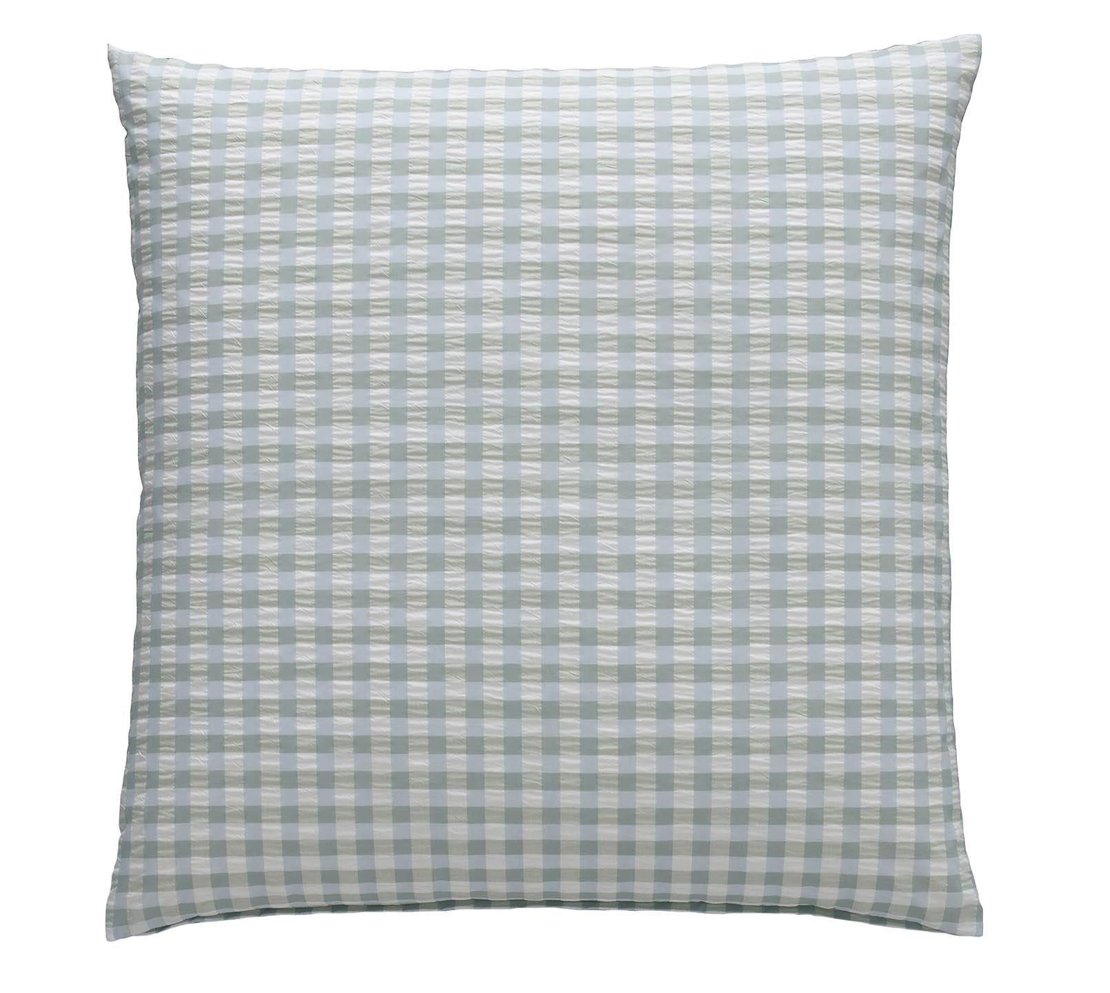 Web-Seersucker Bettwäsche Lilly in Salbei Karo Kissen #farbe_Lilly Salbei