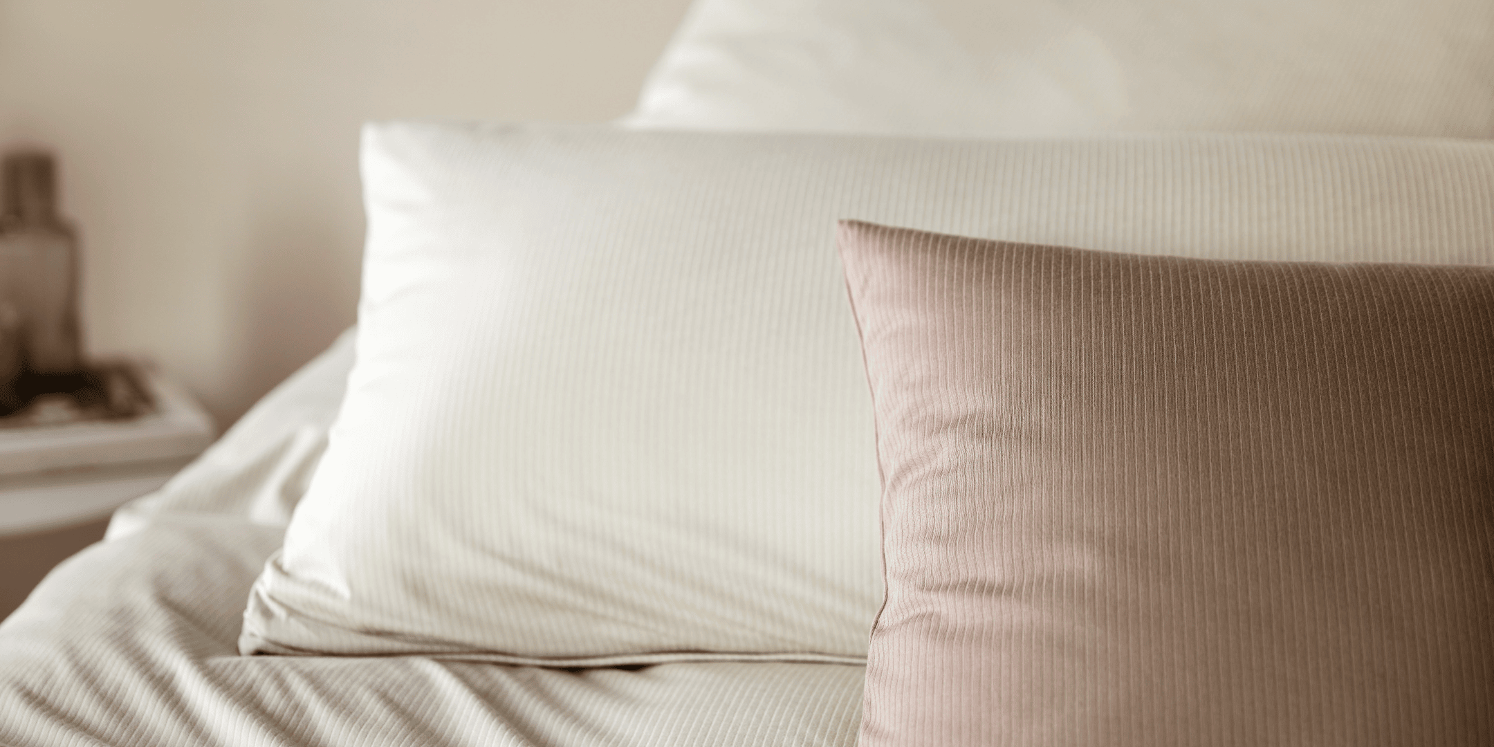 Jersey Bettwäsche Cord Design Beige Kissenmix