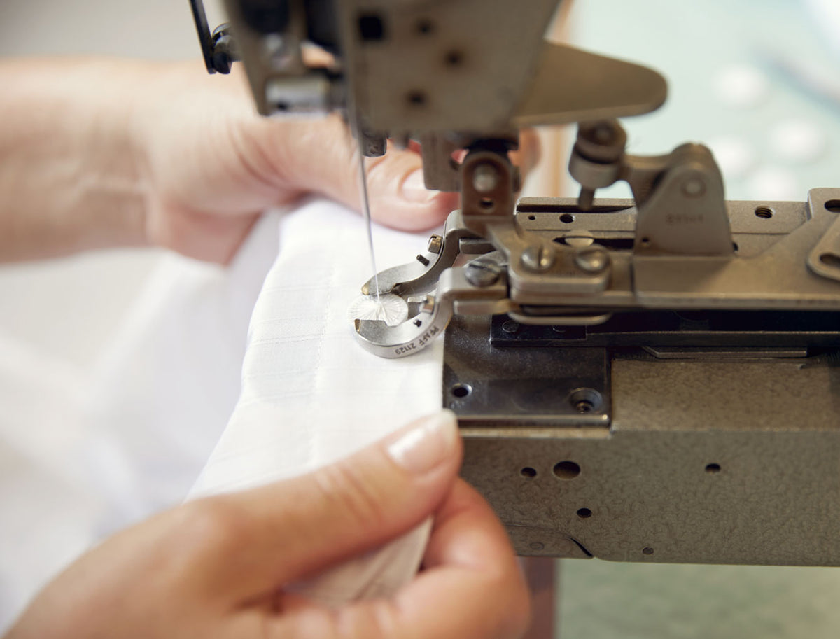 Verarbeitung per Hand Bettwäsche Verschluss Kopf Nähmaschine