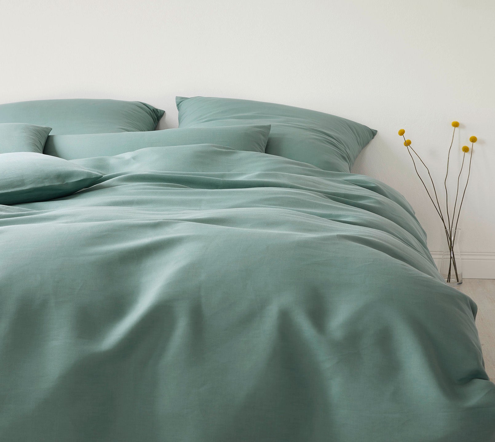 Halbleinen Bettwäsche Breezee in Salbei Schlafzimmer #farbe_salbei