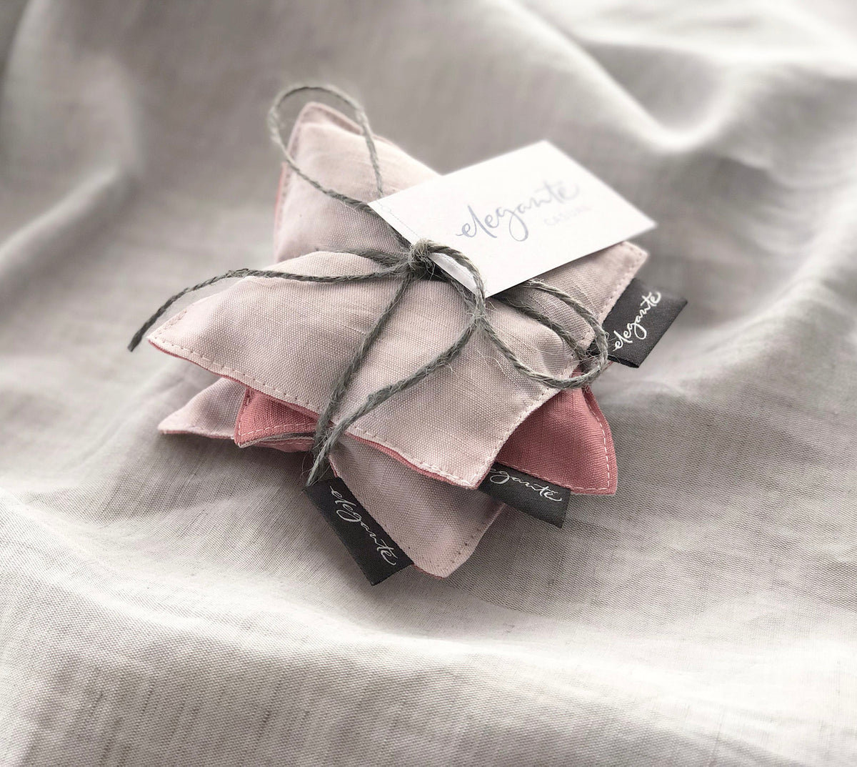 Halbleinen Duftkissen Zirbenholz 3 fach Bündel