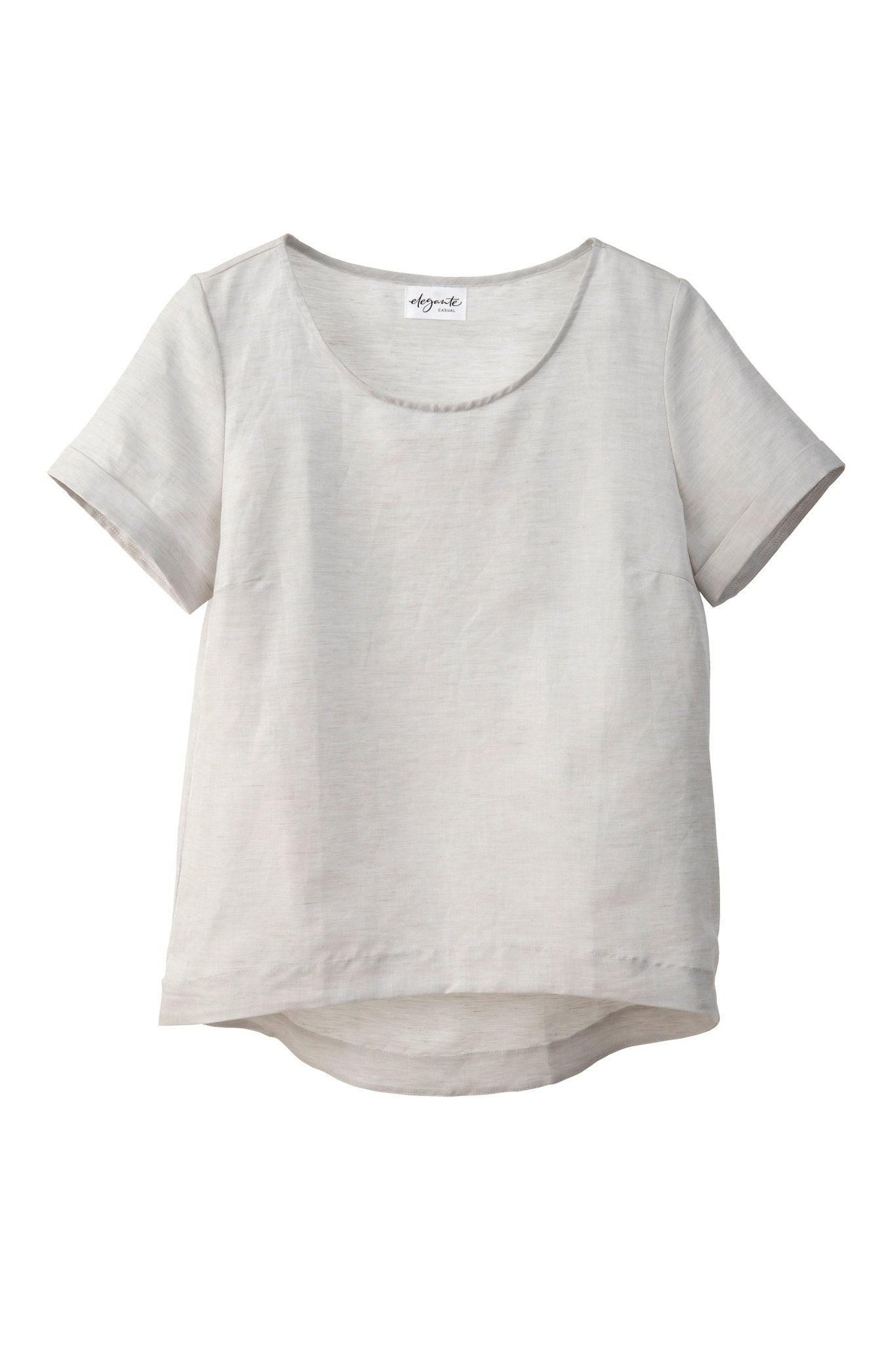 Halbleinen Homewear Shirt in Kreide Freisteller #farbe_Kreide
