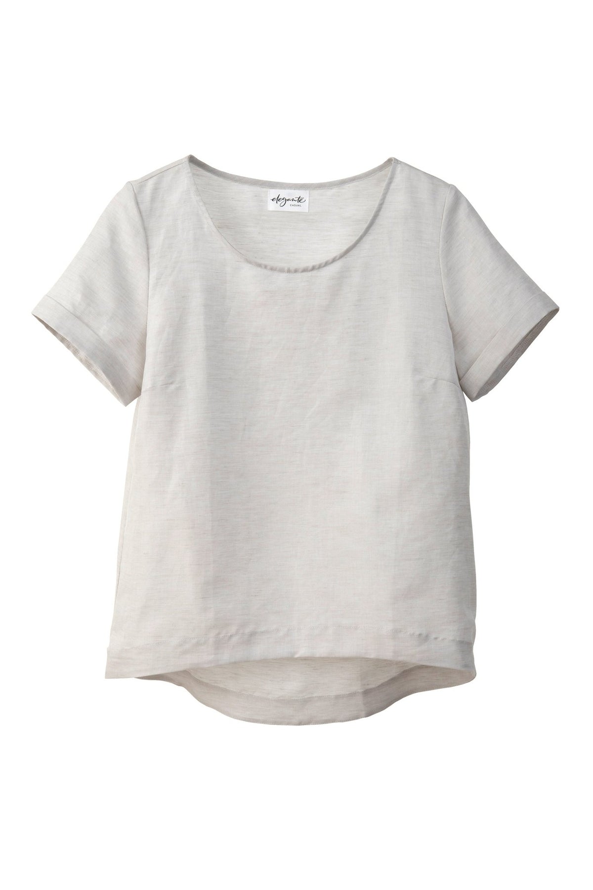 Halbleinen Homewear Shirt in Kreide Freisteller #farbe_Kreide