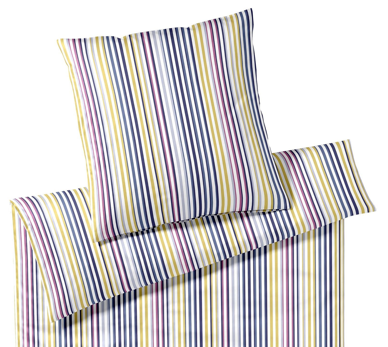Interlock Jersey Bettwäsche Drive in Limone Freisteller #farbe_Limone gestreift