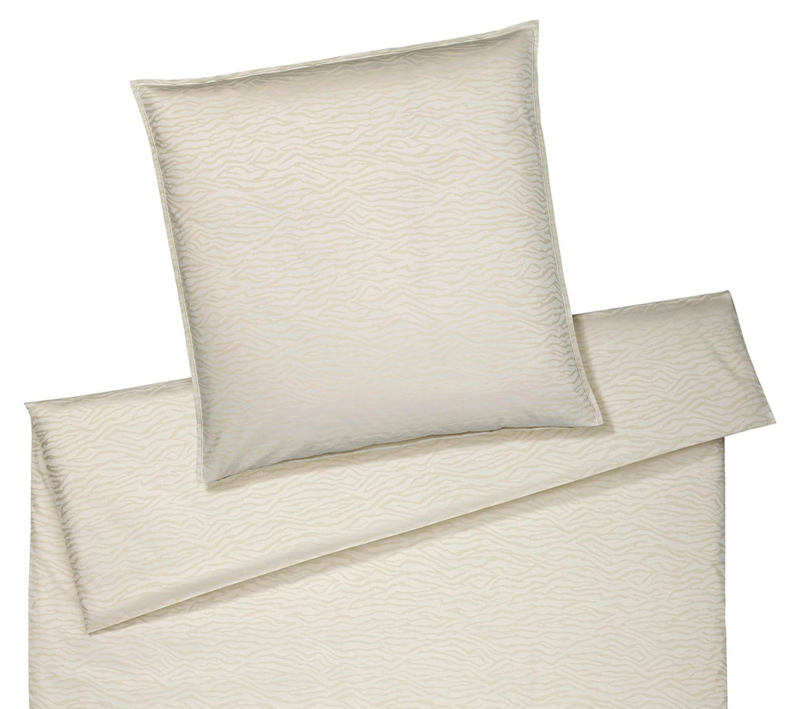Jacquard Bettwäsche Zebra in Creme Zebrastreifen Freisteller #farbe_Creme
