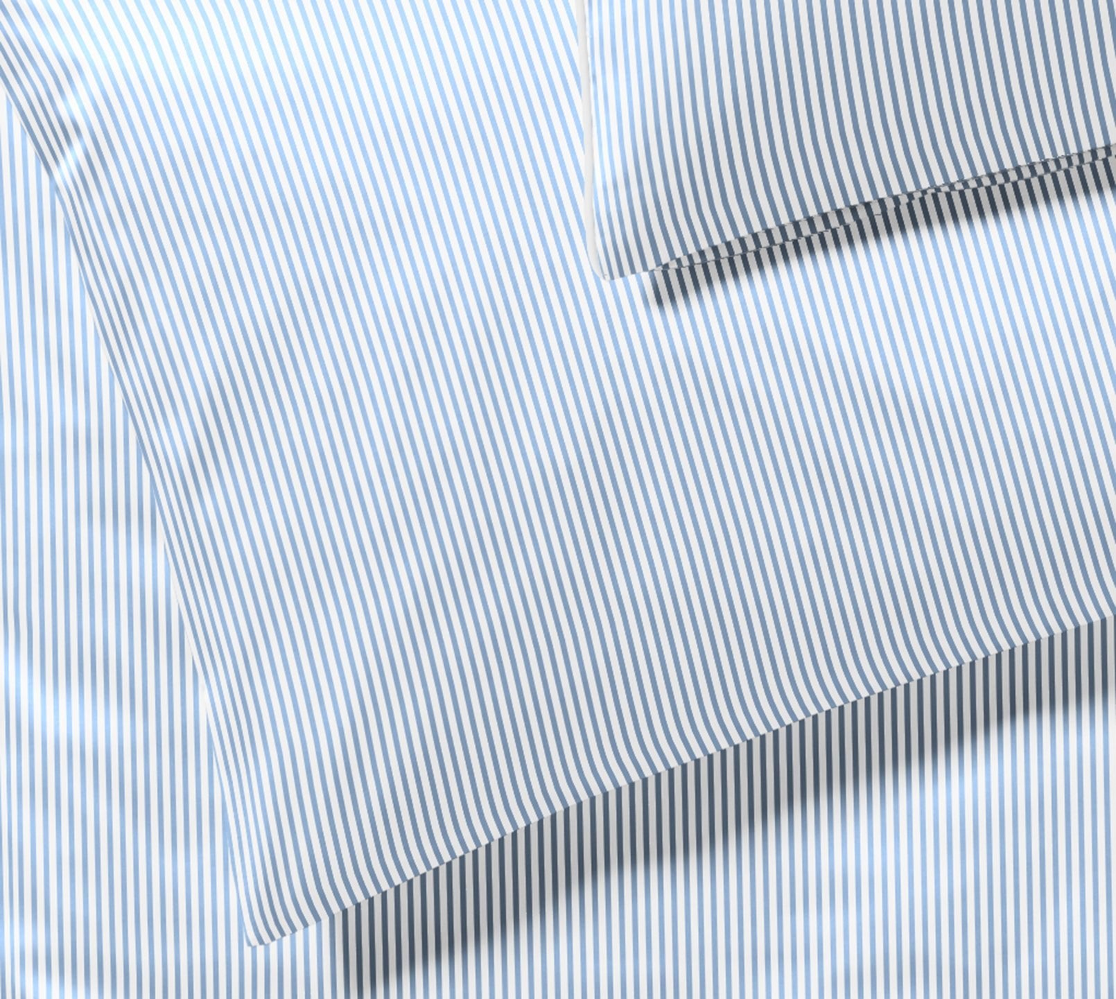 Satin Bettwäsche Hamburger Streifen in Blau Streifen Freisteller #farbe_Hamburger Streifen Blau-Weiß