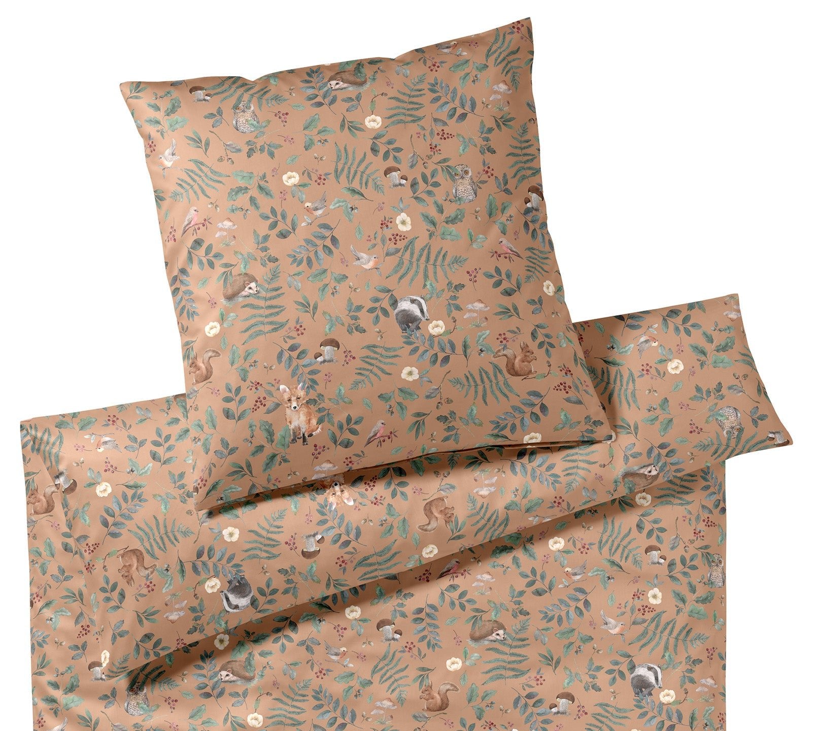 Soft Flanell Bettwäsche Woods in Caramel Freisteller