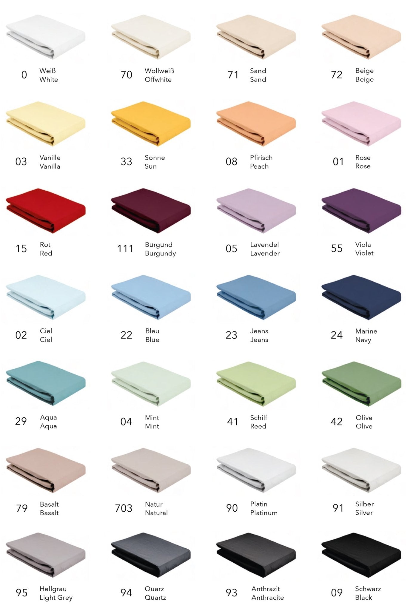 Softes Jersey Spannbetttuch alle Farben