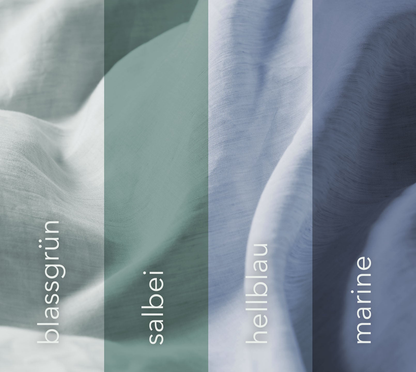 Farbenmix Halbleinen Breezee Blau Grün Töne