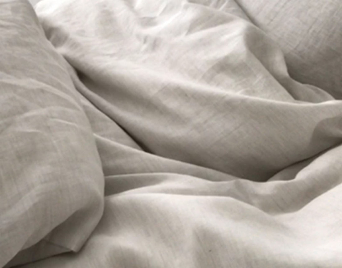 Halbleinen Bettwäsche Beige 