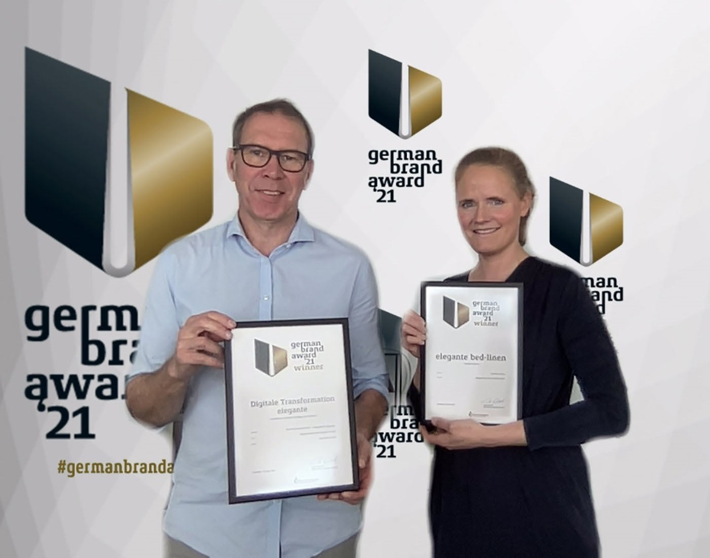 Preisverleihung German Brand Award 2021 Herr Güttler Frau Peperkorn