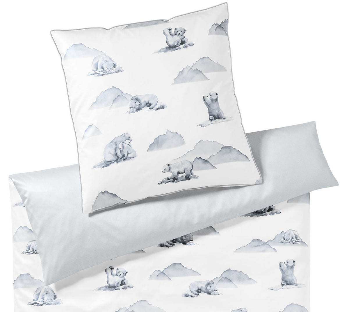 Satin Bettwäsche Eisbär Schneeweiß Freisteller #farbe_Eisbär Schneeweiß