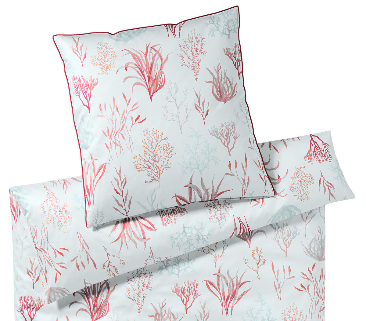 Satin Bettwäsche Reef Korallenmotiv Koralle Freisteller #farbe_Koralle