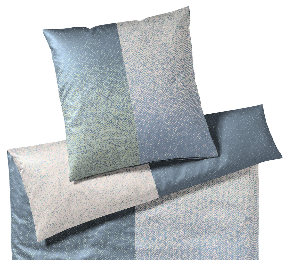 Satin Bettwäsche Match Grün Blau Streifen Freisteller #farbe_Aquagrün