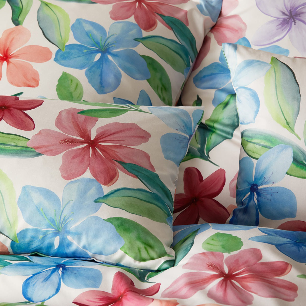 Bambus-Satin Bettwäsche Bravo Blumen Detail