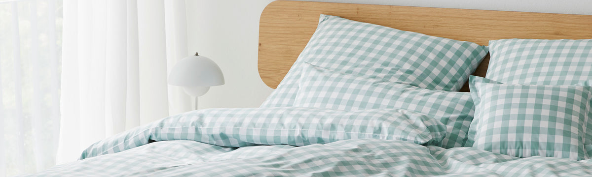 Perkal Bettwäsche Quadro Karos Schlafzimmer