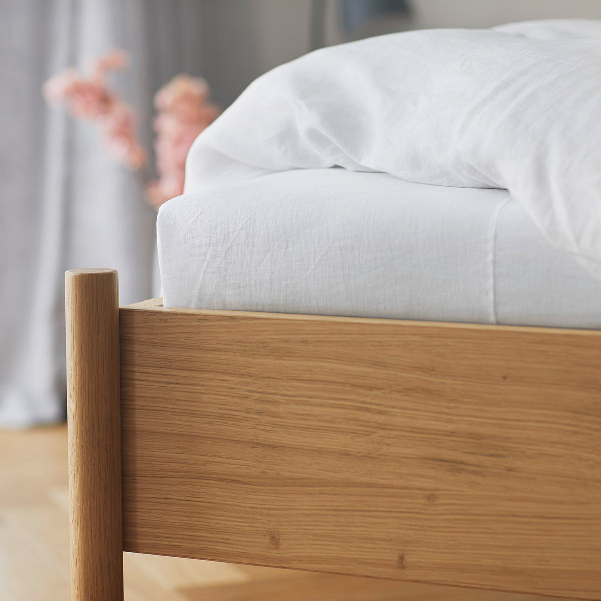 Rein Leinen Betttuch Weiß Bett 