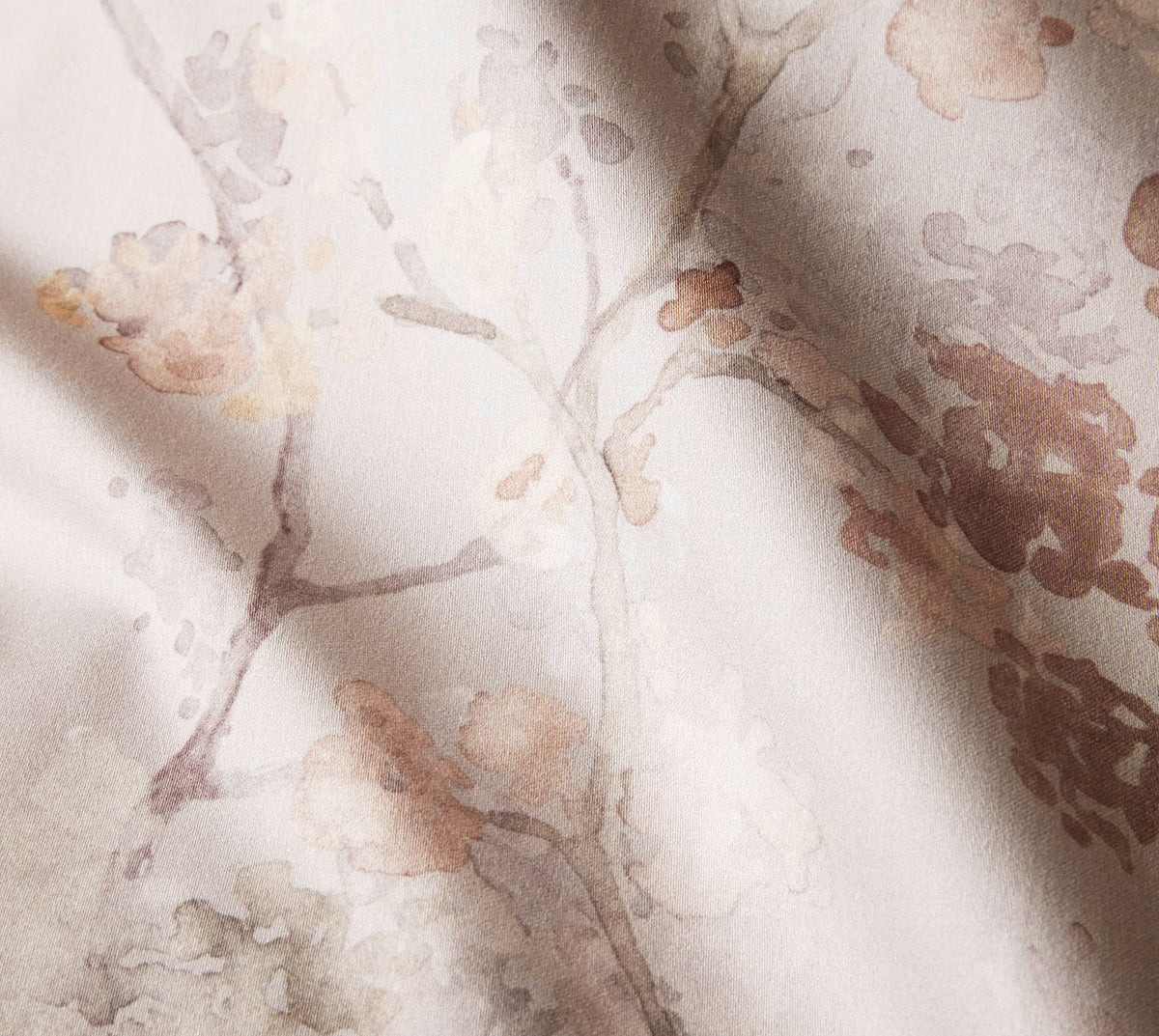 Bambus Satin Bettwäsche Symphony in Mauve Blätterzweige Material #farbe_Symphony Mauve