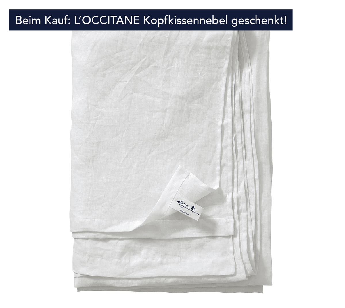 Halbleinen Betttuch Breezee in Weiß Freisteller #farbe_Breezee Betttuch Weiß