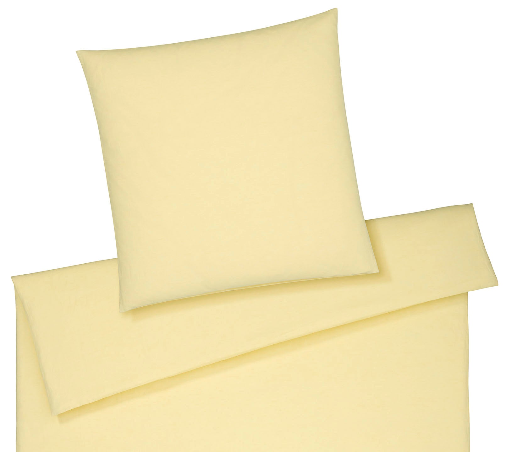Halbleinen Bettwäsche Breezee in Buttergelb Freisteller #farbe_Breezee Buttergelb