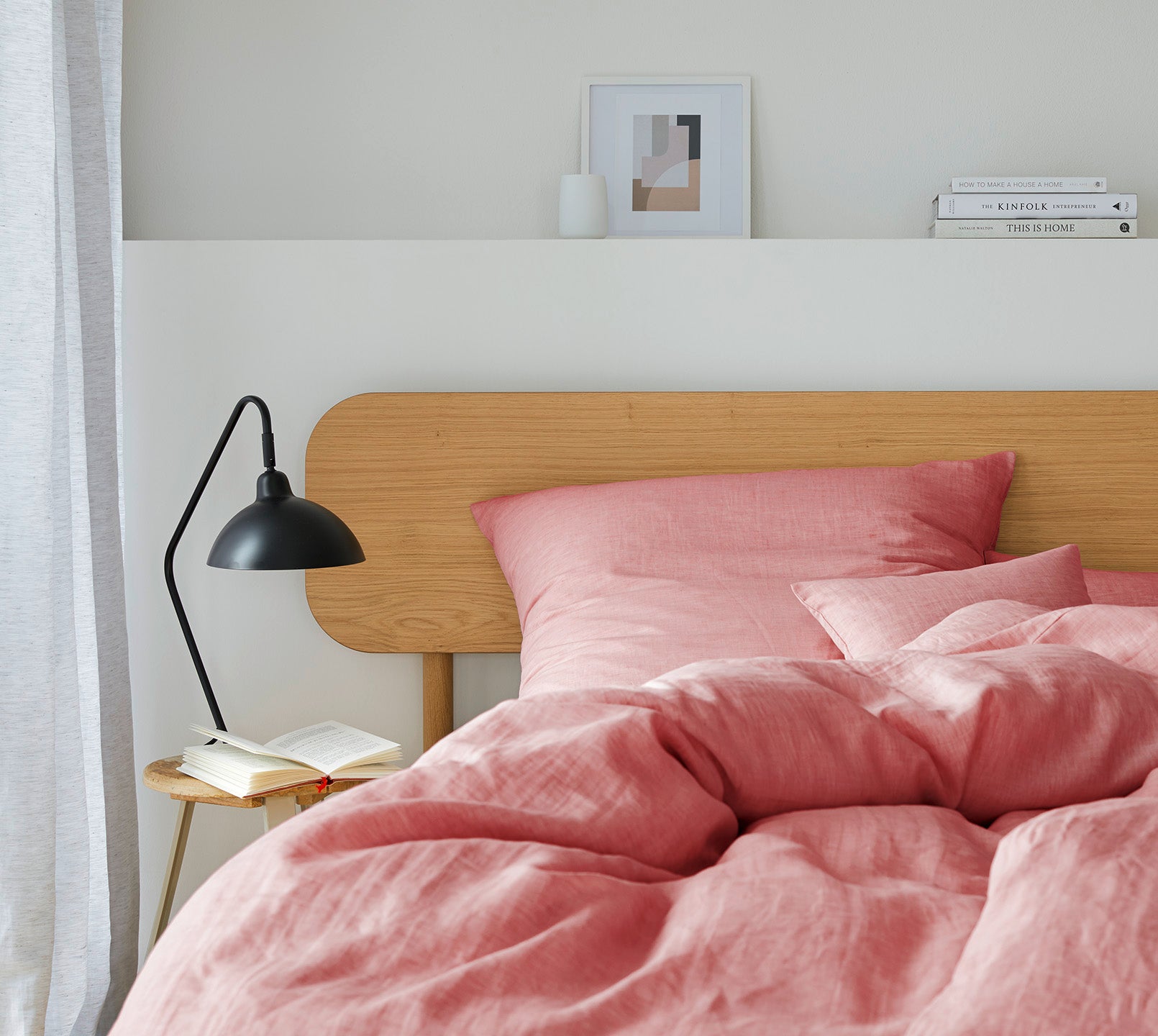 Halbleinen Bettwäschelaken Breezee in Wassermelone Schlafzimmer #farbe_Breezee Wassermelone