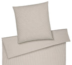 Halbleinen Bettwäsche Cozy in Natur Streifen Freisteller #farbe_Natur