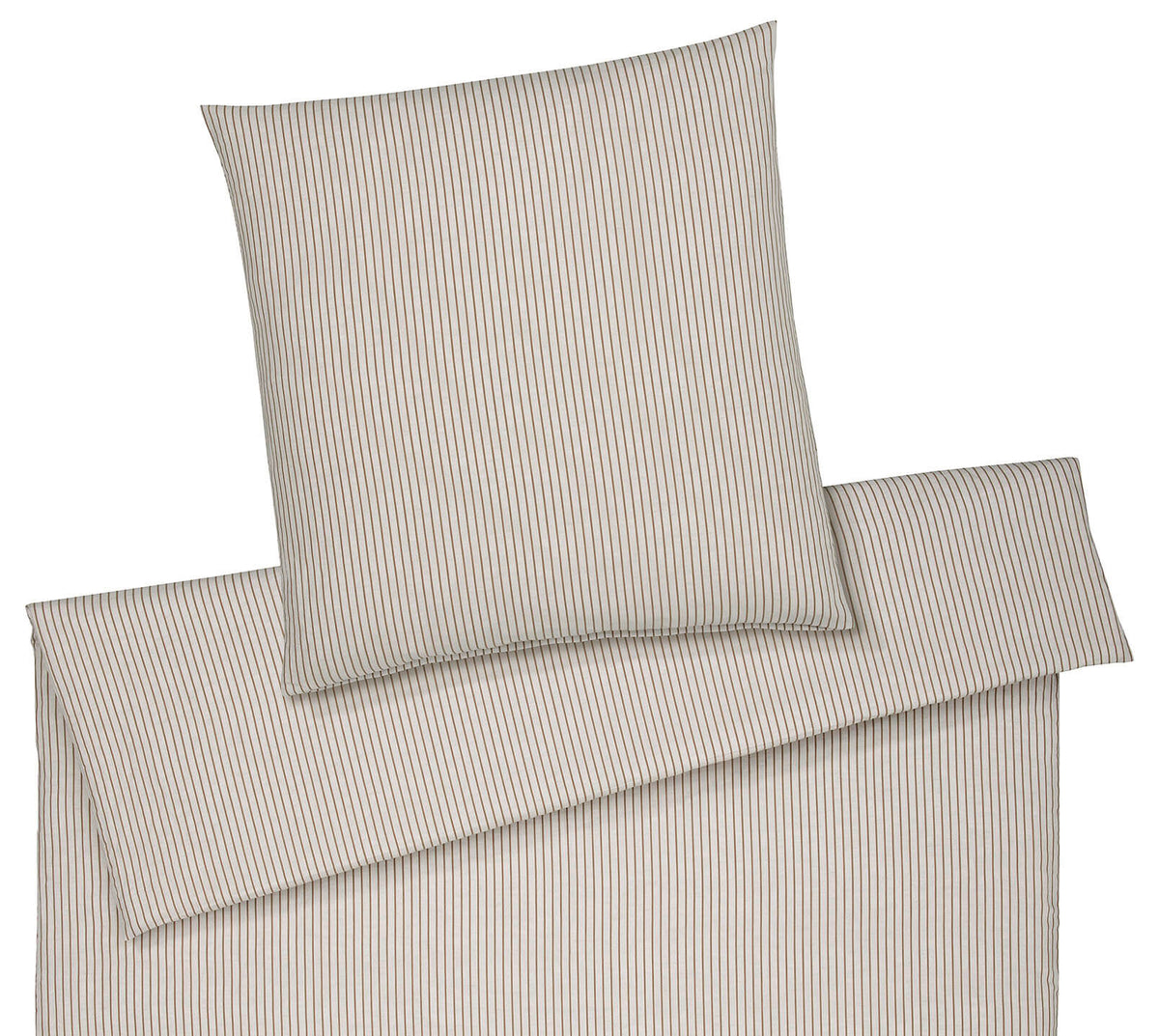 Halbleinen Bettwäsche Cozy in Natur Streifen Freisteller #farbe_Natur