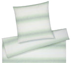 Halbleinen Bettwäsche Layer in Pastellgrün Farbverlauf Streifen Freisteller #farbe_Pastellgrün