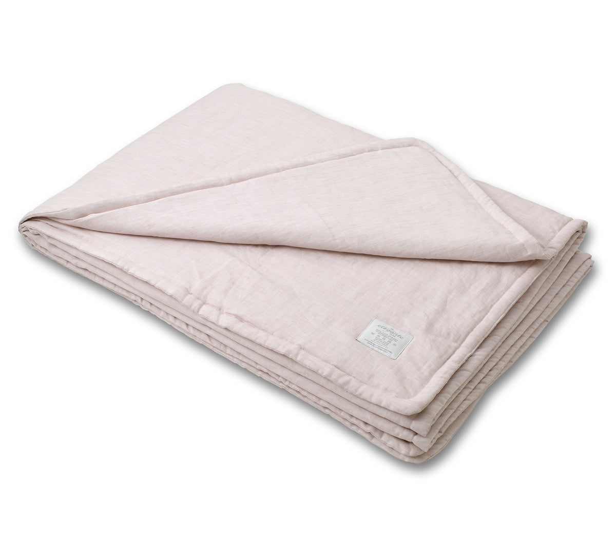 Halbleinen Bettwäsche Plaid Breezee in Rose Freisteller #farbe_Rose