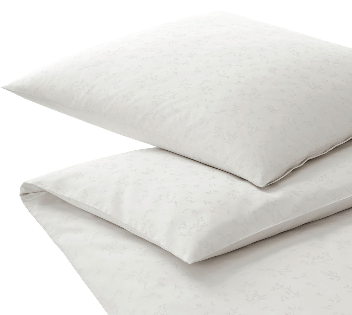 Jacquard Bettwäsche Delight in Weiß Zweige Freisteller #farbe_Delight Weiß