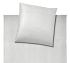 Jacquard Bettwäsche Milano in Weiß Streifen Freisteller #farbe_Weiß